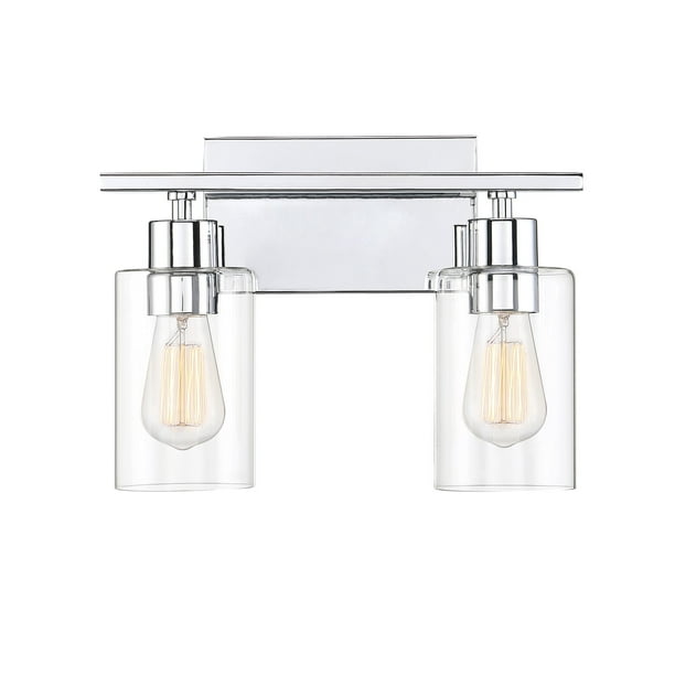 13.25 W x 9.75 H Savoy House 8-2149-2-11 Lambert 2-Light Bathroom Vanity Light in a Polished Crhome with Clear Glass 13.25 W x 9.75 H Savoy House 8-2149-2-11 Lambert 2-Light Bathroom Vanity Light in a Polished Crhome with Clear Glass